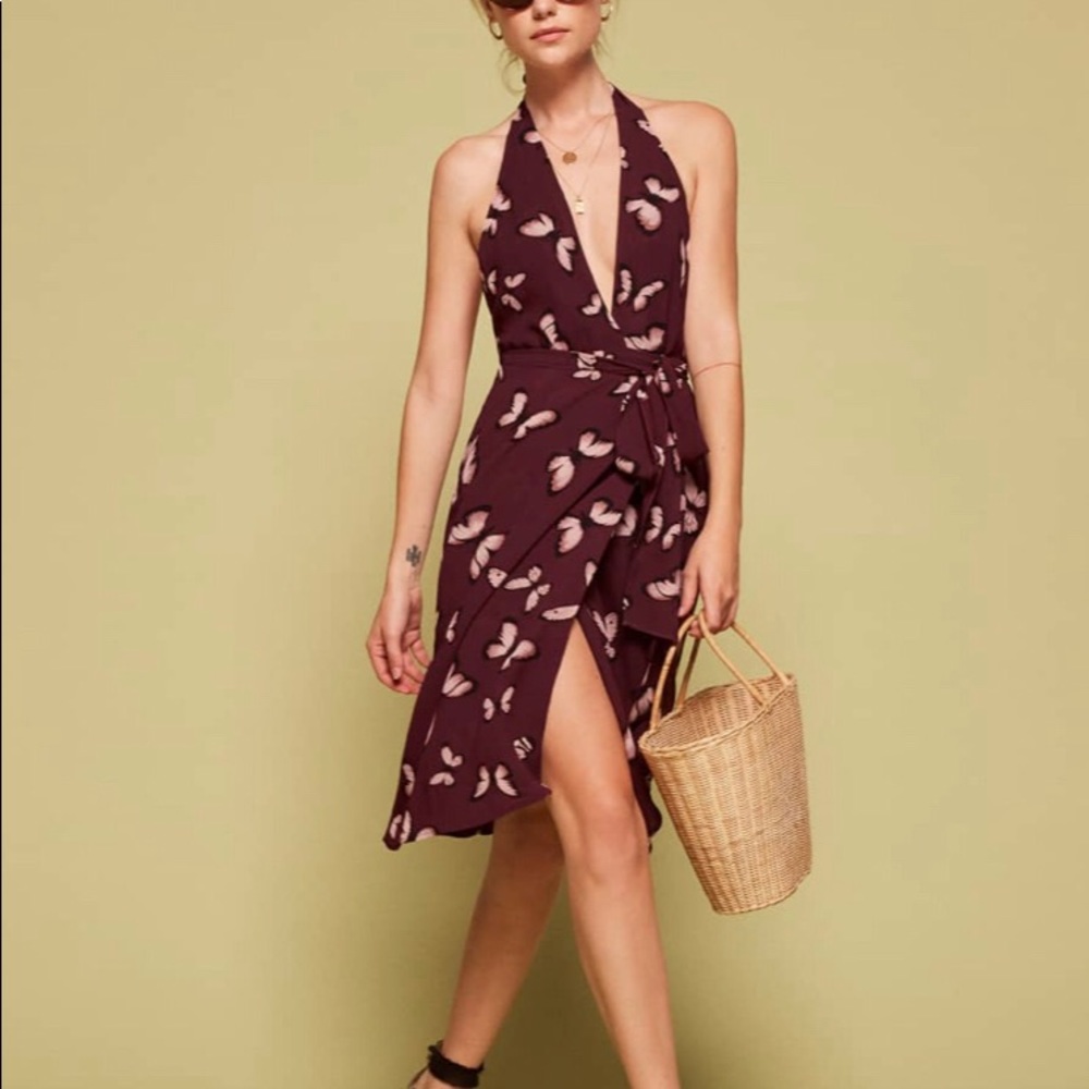 Reformation Mariposa halter dress NWT